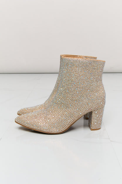 Forever Link Rhinestone Pointed Toe Booties