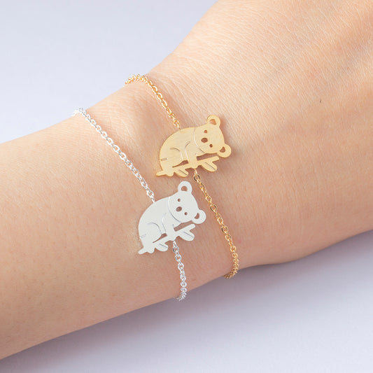 Chain Stainless Steel Women Men Koala Bracelet