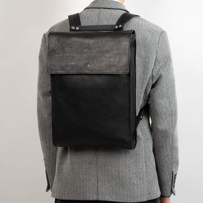 Leather laptop backpack - The Minimalist