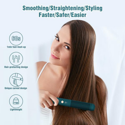 Fast Heating Electric Hair Straightener Comb