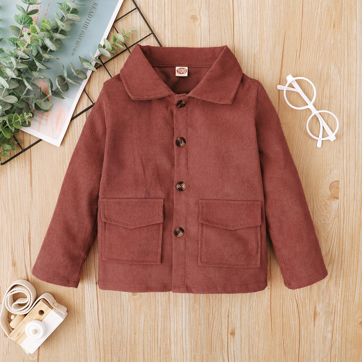 Boys Corduroy Shirt with Pockets