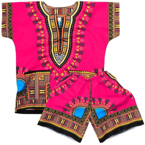 Dashiki shirt and Short / Children Dashiki suit